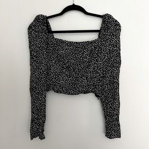 & OTHER STORIES long sleeve polka dot top size 36 / small